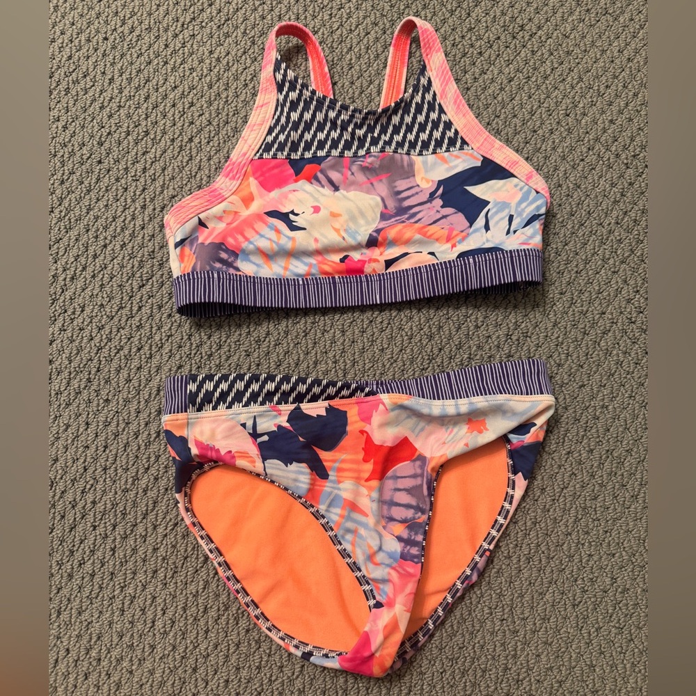 Athleta girl two piece bathing suit size large/12